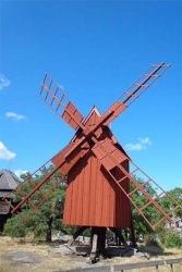 Švédsko - Štokholm - Skansen - veterný mlyn
